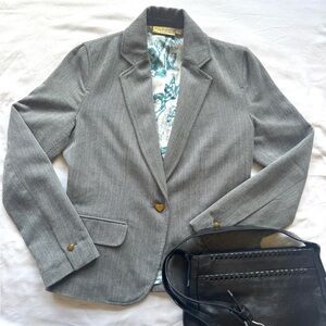 Princess Vera Wang Gray Blazer with Floral Lining